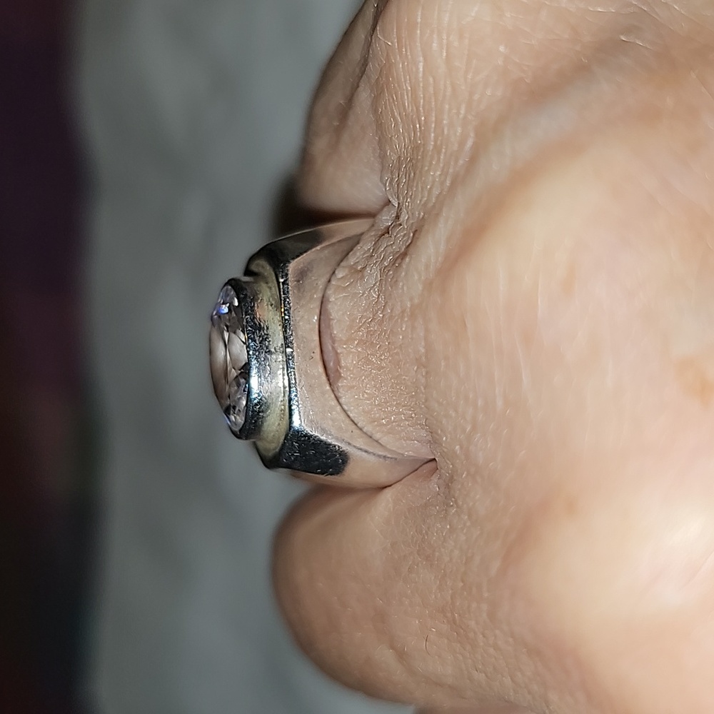 Sterling Silver Crystal Ring - image 2